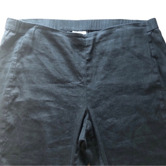 J. Jill Modern Linen Blend Stretch Pull On Crop Pant Sz. XL~Petite Black Casual - Picture 3 of 5